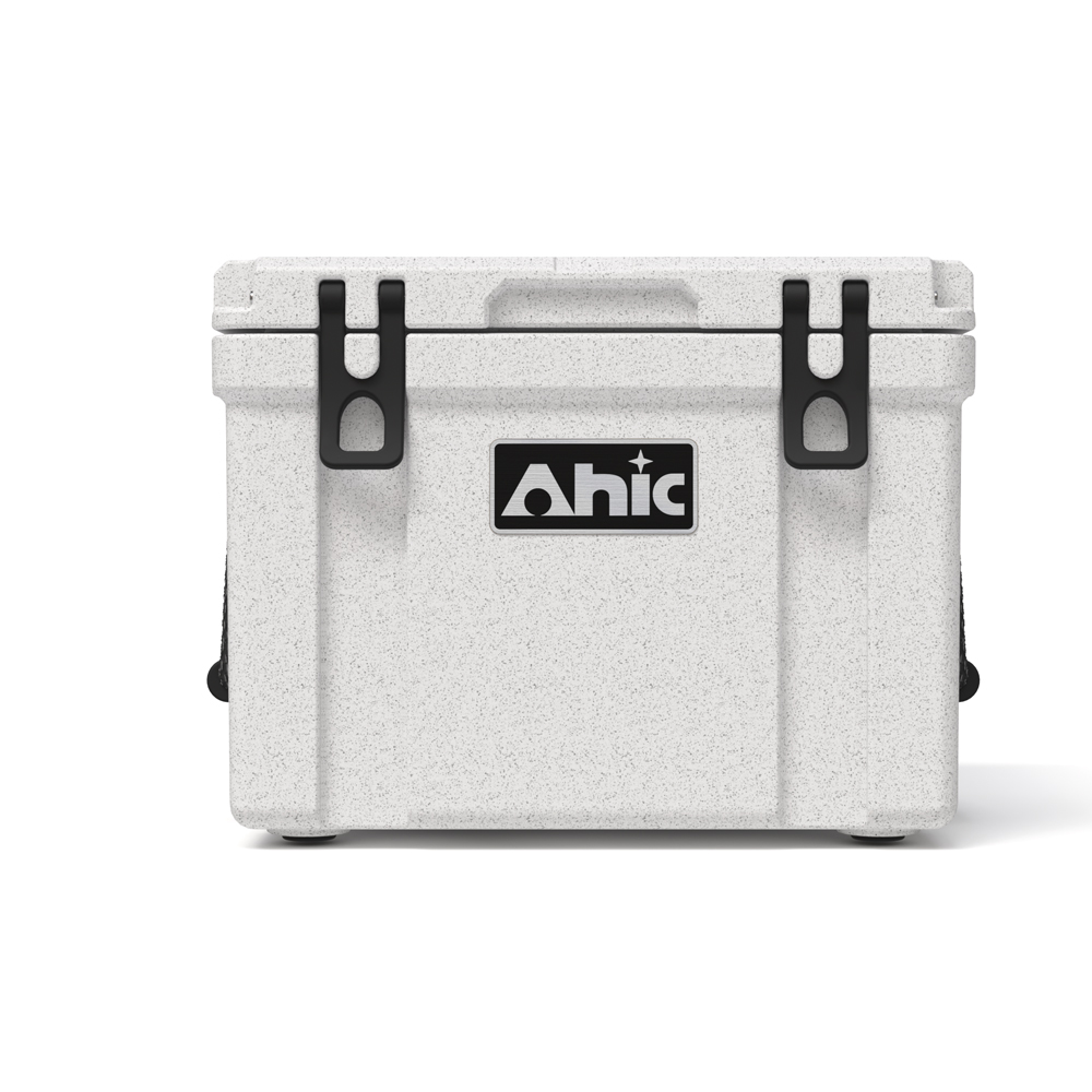 Outdoor Camping Box - 25L釣り用クーラーボックス マーブルホワイトカラー アイスボックス 簡易設置機能付き ロトモールディング製ハードクーラー アウトドア