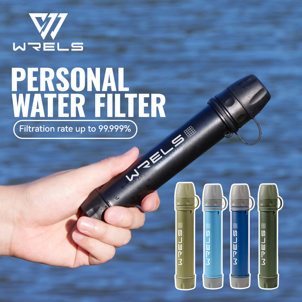 Portable Water Filter - WRELS 屋外浄水器 ポータブル 直飲みミニ浄水器 屋外緊急サバイバルキット ハイキング