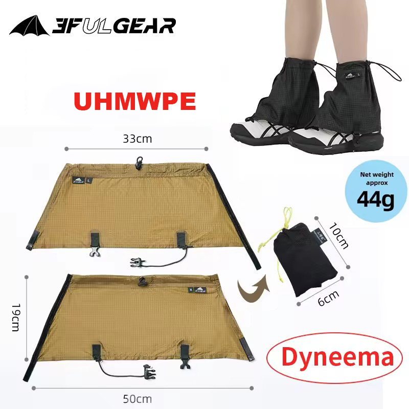 Trekking Gaiters - 3F UL GEAR 観光靴カバー UHMWPE 防水ハイキングレギンス超軽量雪砂防止トレイルランニングシューズゲートル