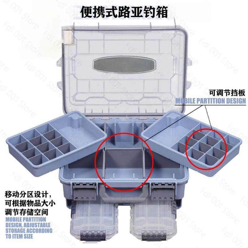 Outdoor Camping Box - 釣り道具箱 大容量 ポータブル 多機能 防水 餌アクセサリー