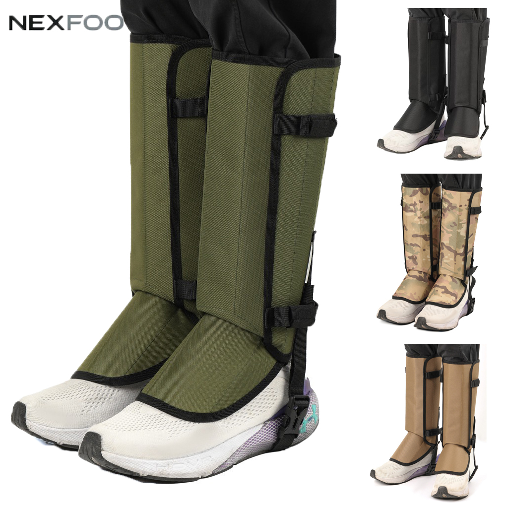 Trekking Gaiters - 蛇よけハイキング用レッグゲイター、リップストップ素材、傷防止、屋外用スノーゲイター、ブーツレッグカバー、ジャングルキャンプ、ハンティング、トレッキング用
