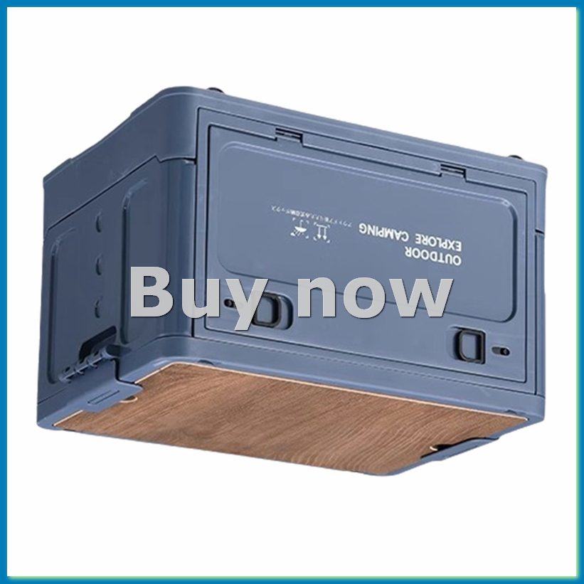 Outdoor Camping Box - アウトドアキャンプ折りたたみ観光用テーブル収納ボックス車用収納ボックスアウトドア旅行収納キャンプ用品ブルー、S-ABHG