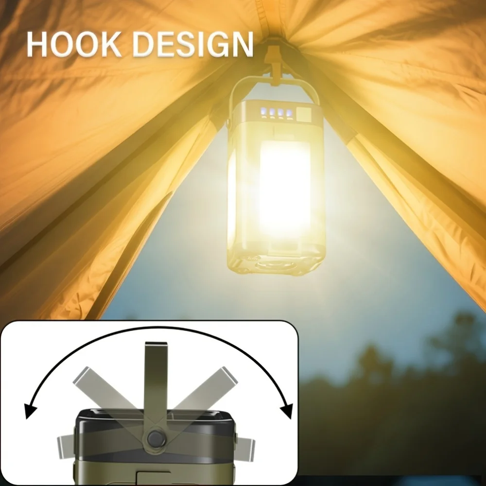 ソーラー充電式折りたたみ式2000mAhパワーバンク付き屋外 - Outdoor Camping Lights のレビューと価格