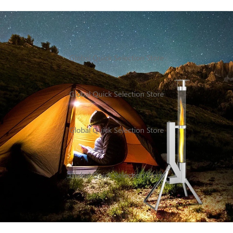 屋外キャンプ用ペレットストーブ、ステンレス製ペレットストーブ - Outdoor Camping Stove のレビューと価格