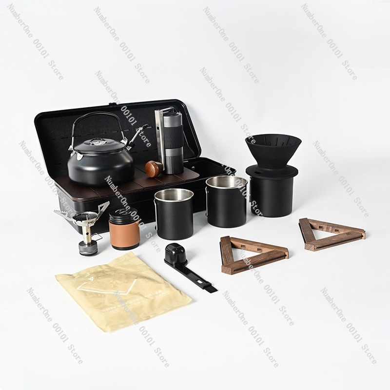アウトドアキャンプ用ハンドブリューコーヒーキット、ポータブル - Outdoor Camping Box のレビューと価格