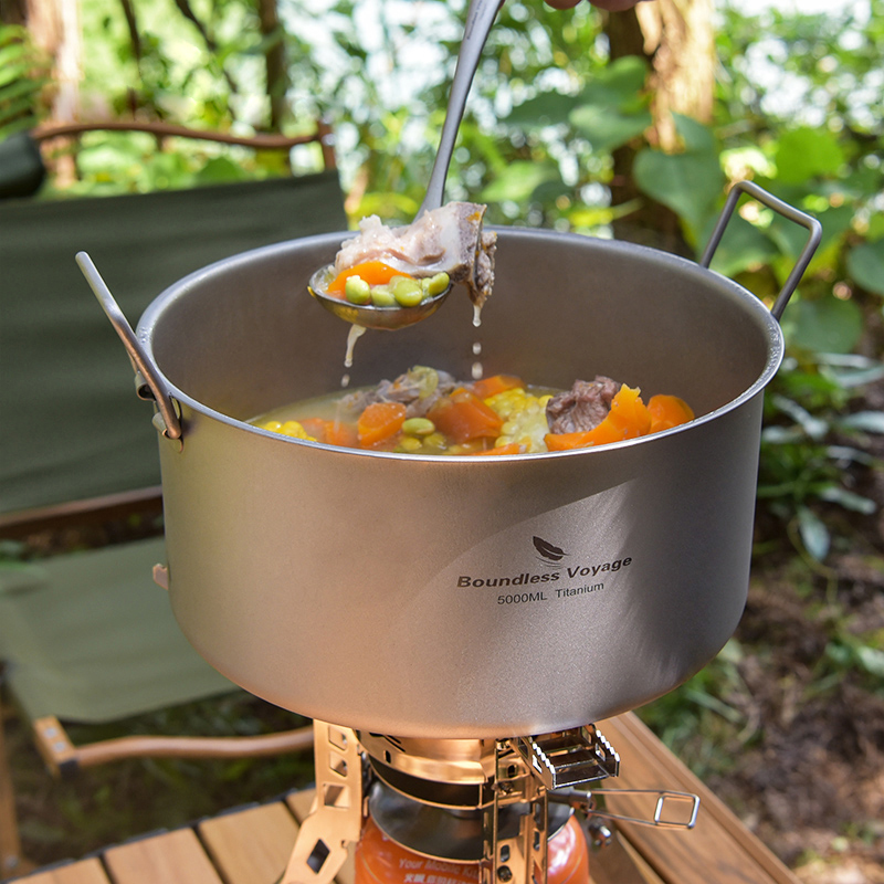 寝袋のない方-ポータブルチタンポット、大容量、屋外、ハイキン - Outdoor Camping Cooking Equipment のレビューと価格