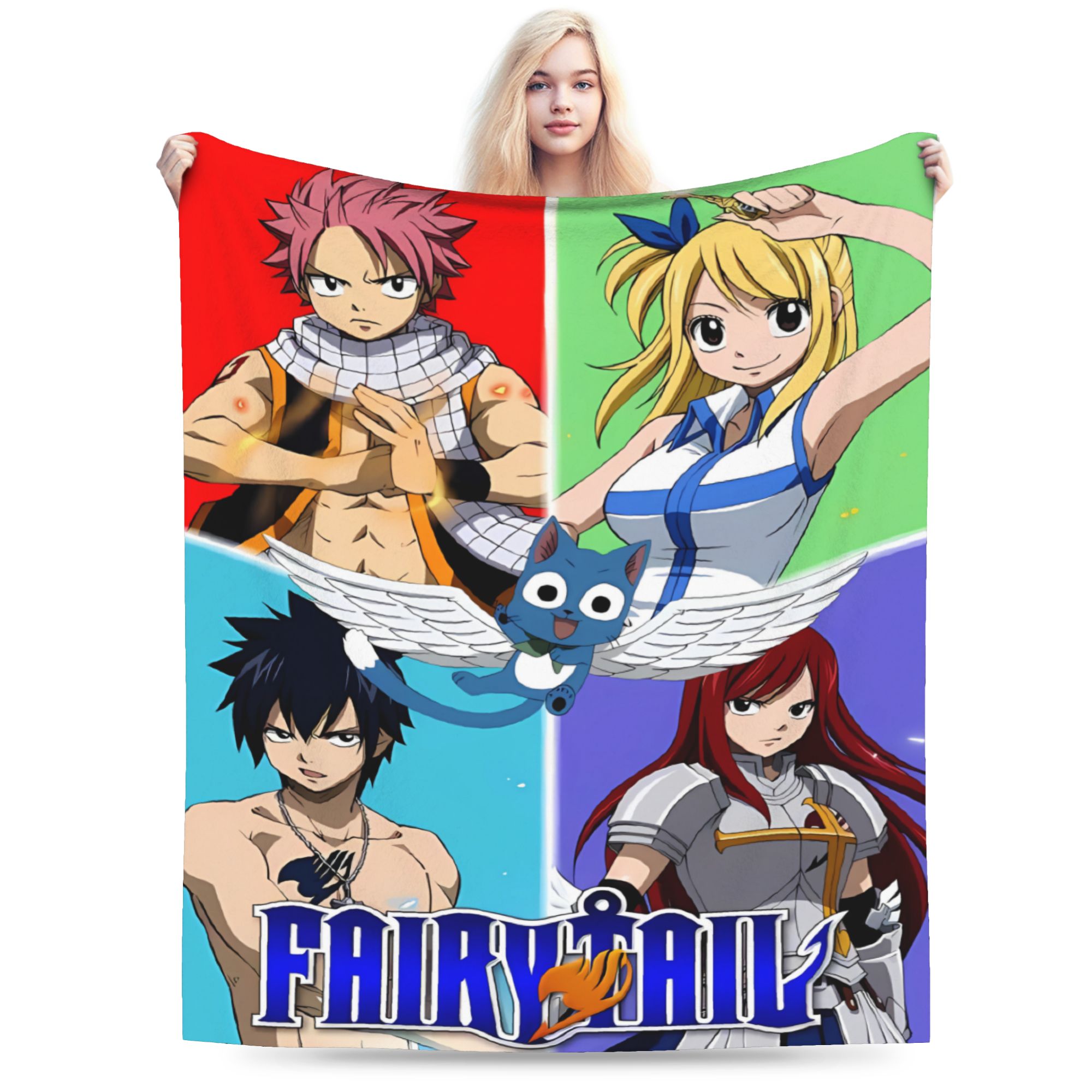 カラフルなフェアリーテイル漫画コラージュブランケット キャン - Outdoor Camping Ideas のレビューと価格