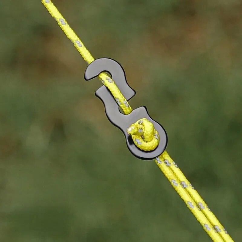 10 個調節可能なキャンプテントコードロープバックル S タ - Outdoor Camping Extension Cord のレビューと価格