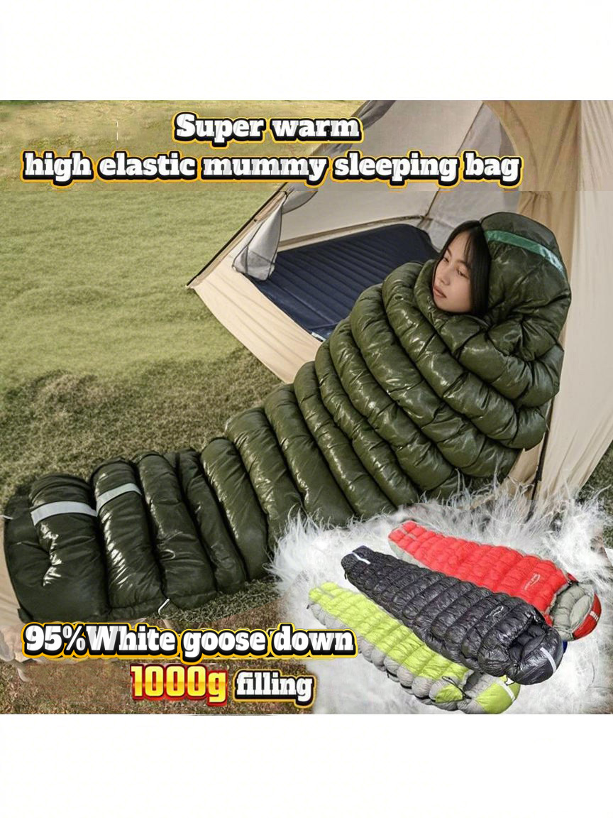 アウトドアキャンプ用マミー型寝袋、95%グースダウン充填、高 - Ultralight Sleeping Bag のレビューと価格