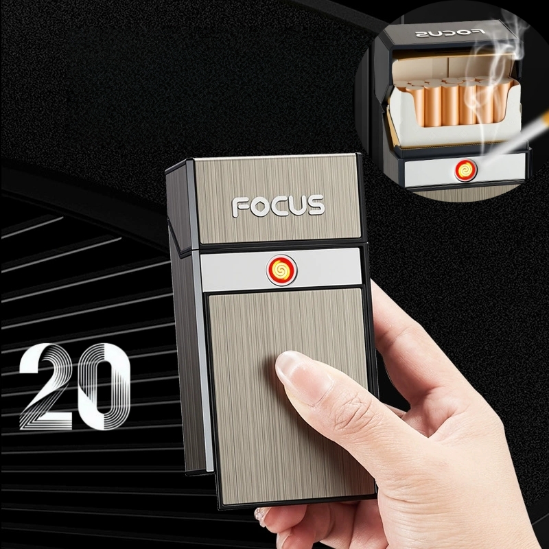 新しいUSBシガレットボックスライター、防湿・防風。 充電式 - Outdoor Windproof Lighter のレビューと価格