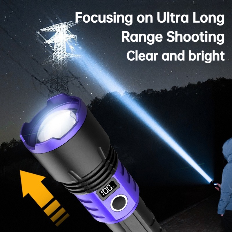 多機能強力ライト LED 懐中電灯 USB 充電ズーム可能デ - Outdoor Camping Lights のレビューと価格