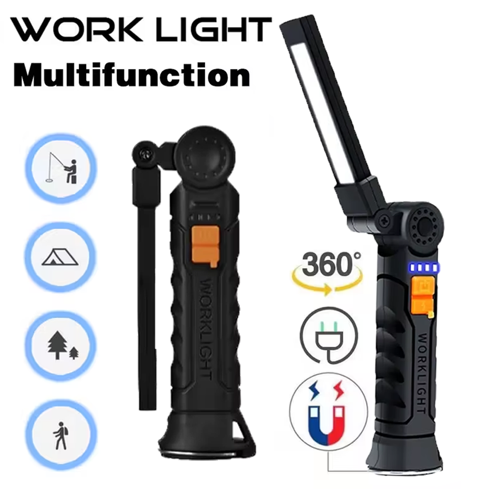 ポータブル COB LED 懐中電灯 USB 充電式トーチ、 - Outdoor Camping Accessories のレビューと価格