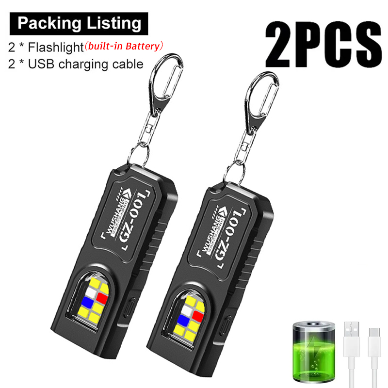 多機能キーホルダー懐中電灯 USB 充電式ミニ懐中電灯 CO - Outdoor Camping Lights のレビューと価格