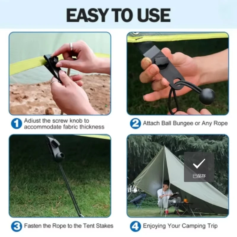 5/10/20/50個入りヘビーデューティーテントクリップ、 - Outdoor Camping Extension Cord のレビューと価格