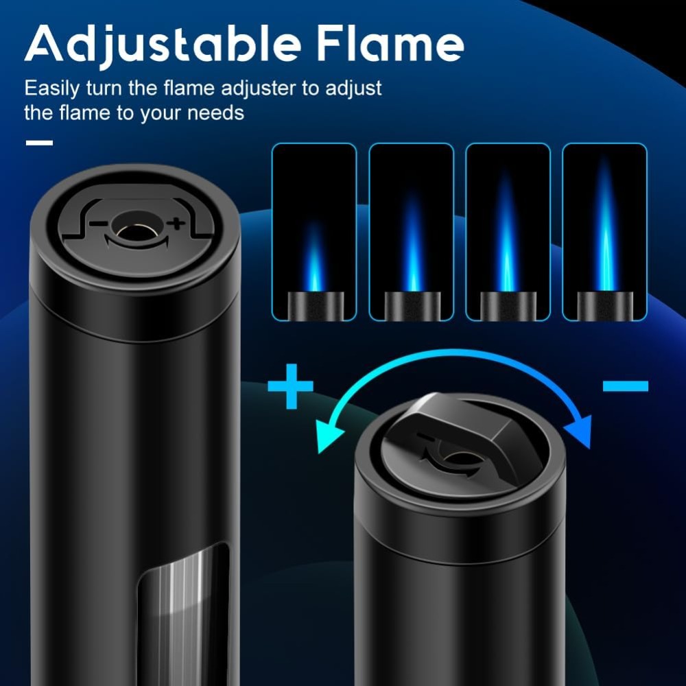 2個セット 詰め替え可能な防風トーチライター、銅製ジェットフ - Outdoor Windproof Lighter のレビューと価格