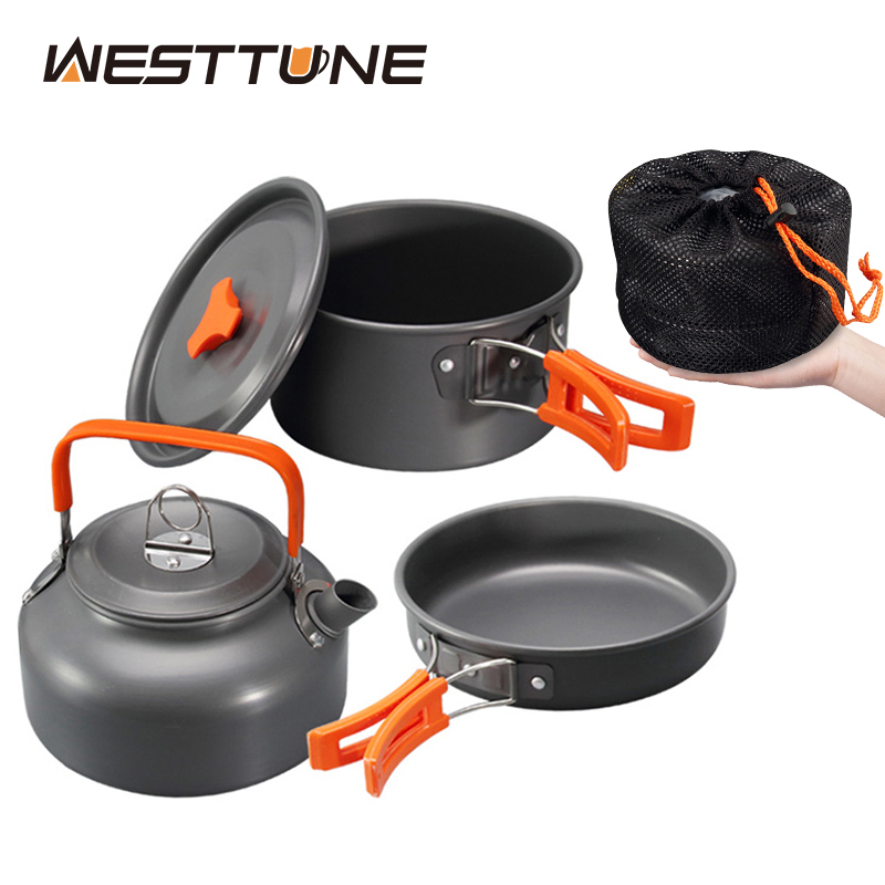 WESTTUNE キャンプ調理器具キット アルミ アウトドア - Outdoor Camping Cooking Equipment のレビューと価格