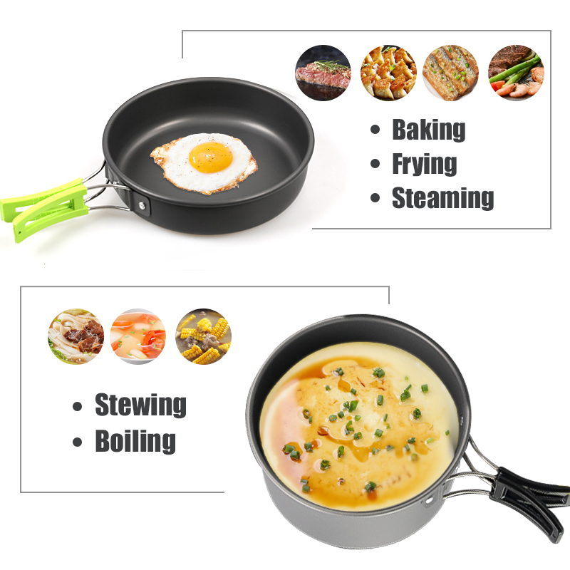 WESTTUNE キャンプ調理器具キット アルミ アウトドア - Outdoor Camping Cooking Equipment のレビューと価格