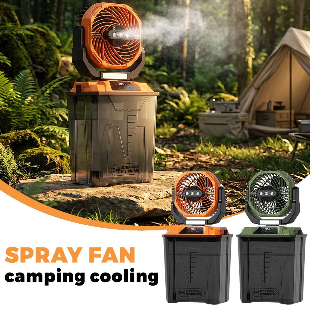 新型屋外ミストファン キャンプ用冷却ポータブルファン テント - Outdoor Camping Ventilator のレビューと価格