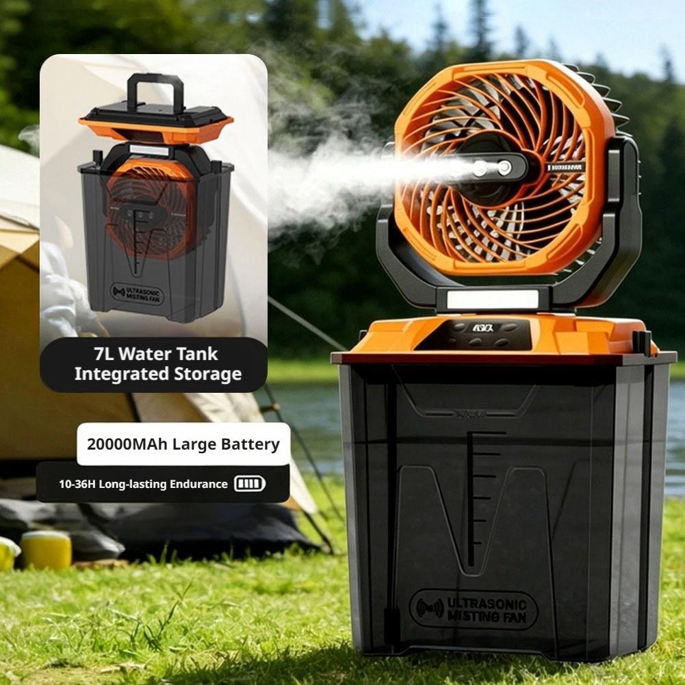 新型屋外ミストファン キャンプ用冷却ポータブルファン テント - Outdoor Camping Ventilator のレビューと価格