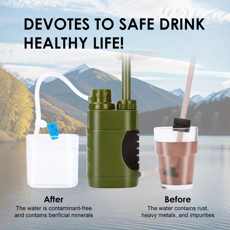 屋外用浄水器 直接飲用ポータブル浄水器 キャンプ用浄水器ポン - Portable Water Filter のレビューと価格