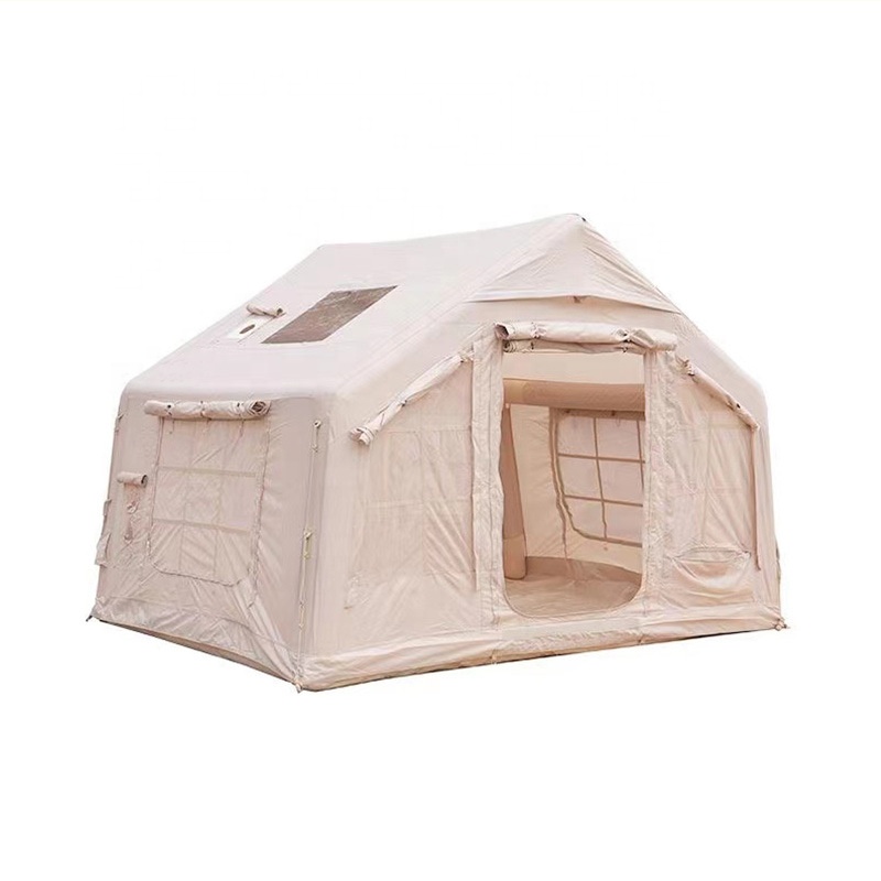 黒色自動膨張式テント 大型グランピングエアキャンプチューブフ - Outdoor Camping On Youtube のレビューと価格