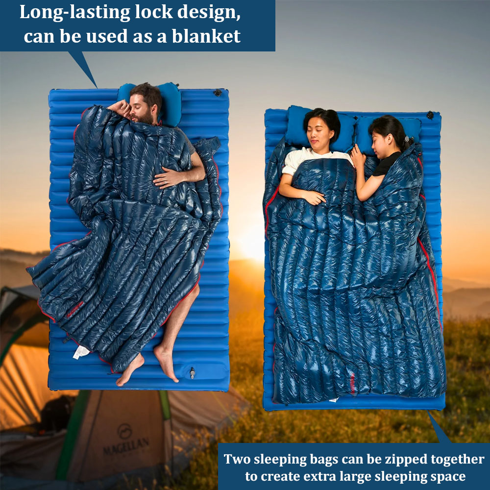 寝袋超軽量ダックダウン寝袋暖かい防水旅行寝袋ハイキングキャン - Ultralight Sleeping Bag のレビューと価格
