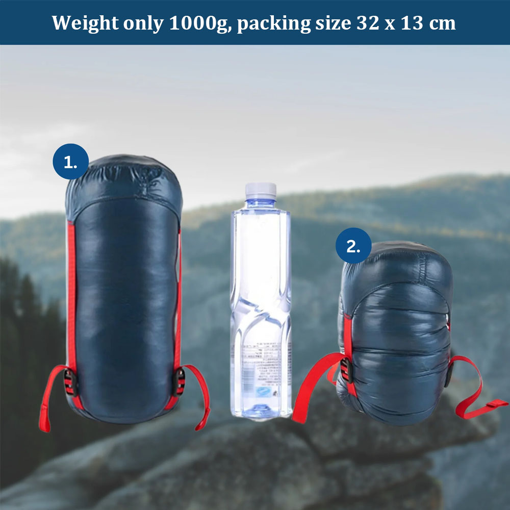 寝袋超軽量ダックダウン寝袋暖かい防水旅行寝袋ハイキングキャン - Ultralight Sleeping Bag のレビューと価格