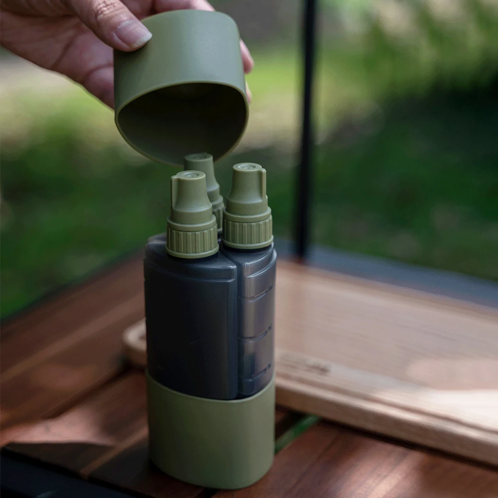 3 で 1 屋外キャンプ調味料ディスペンサーボトルバーベキュ - Outdoor Camping Cooking Equipment のレビューと価格