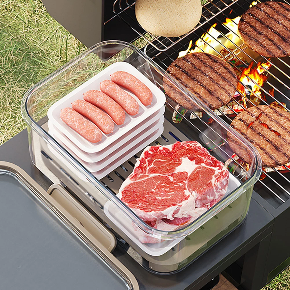 ポータブル食品保存容器 大容量 気密鮮度ボックス 排水プレー - Outdoor Camping Box のレビューと価格