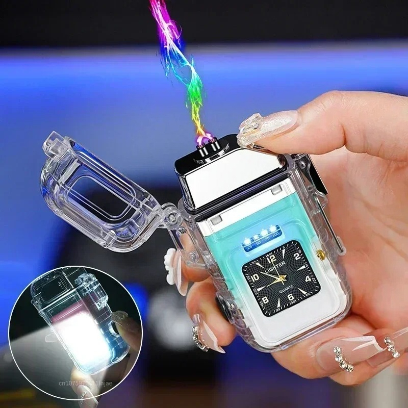 新しい防水時計ライター防風 USB プラズマ充電式ライター屋 - Outdoor Windproof Lighter のレビューと価格