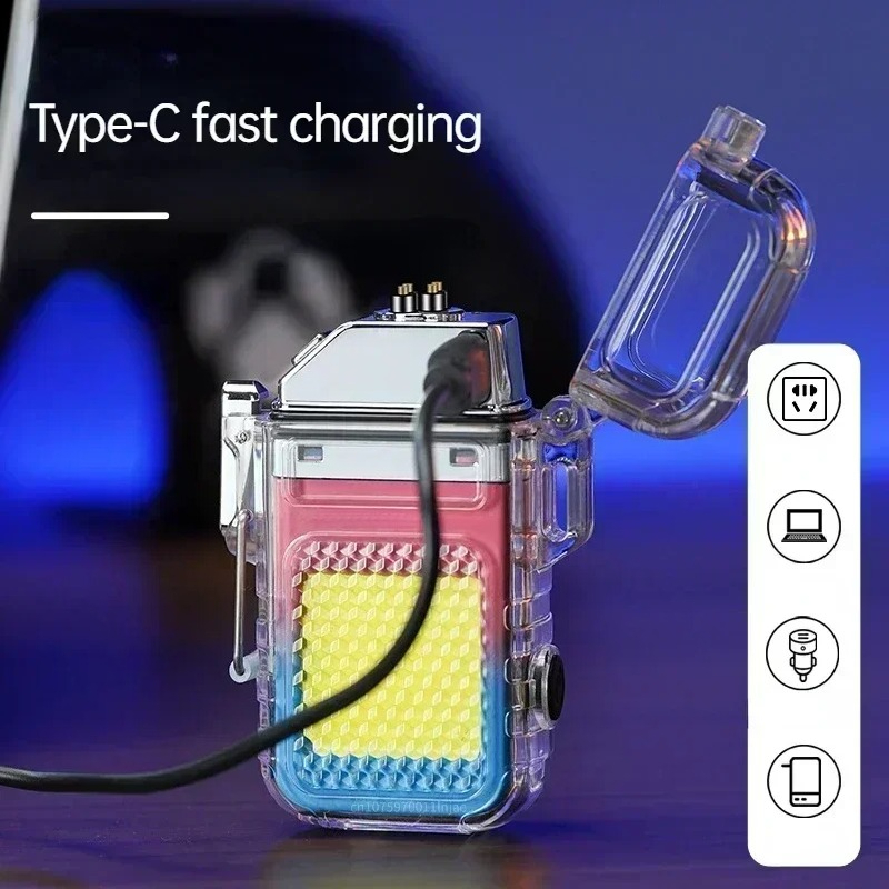 新しい防水時計ライター防風 USB プラズマ充電式ライター屋 - Outdoor Windproof Lighter のレビューと価格