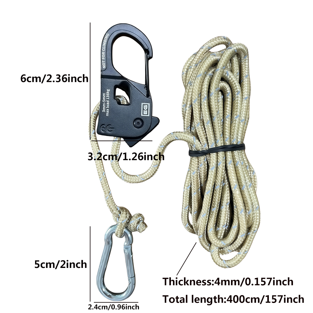 2個入り 4m キャンプテントコードアジャスター 風よけロー - Outdoor Camping Extension Cord のレビューと価格