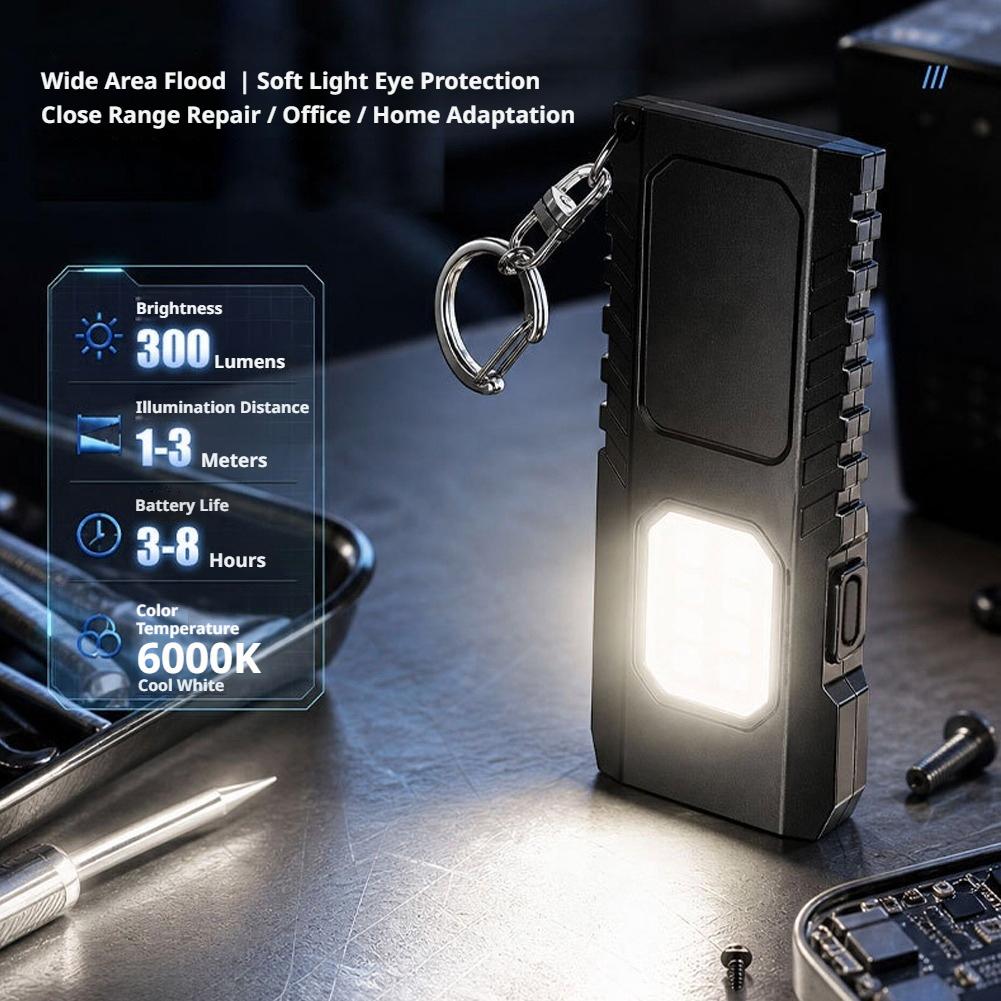 多機能USB充電式キーチェーン懐中電灯 ミニCOB作業灯 E - Outdoor Camping Lights のレビューと価格