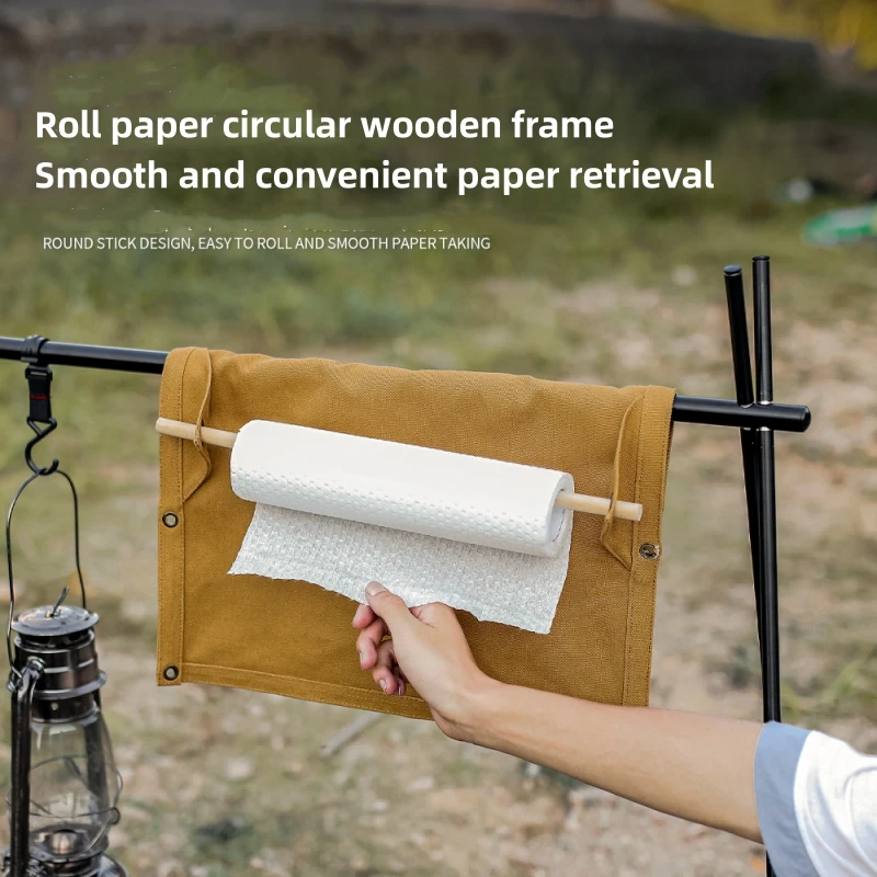 屋外用キャンバス製食器オーガナイザー 壁掛けペーパータオルオ - Outdoor Camping Wallpaper のレビューと価格