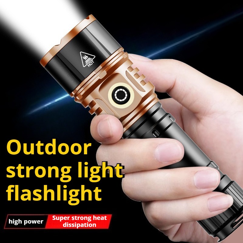 強力な光ハイパワー LED 懐中電灯タイプ C 充電防水アル - Outdoor Camping Lights のレビューと価格