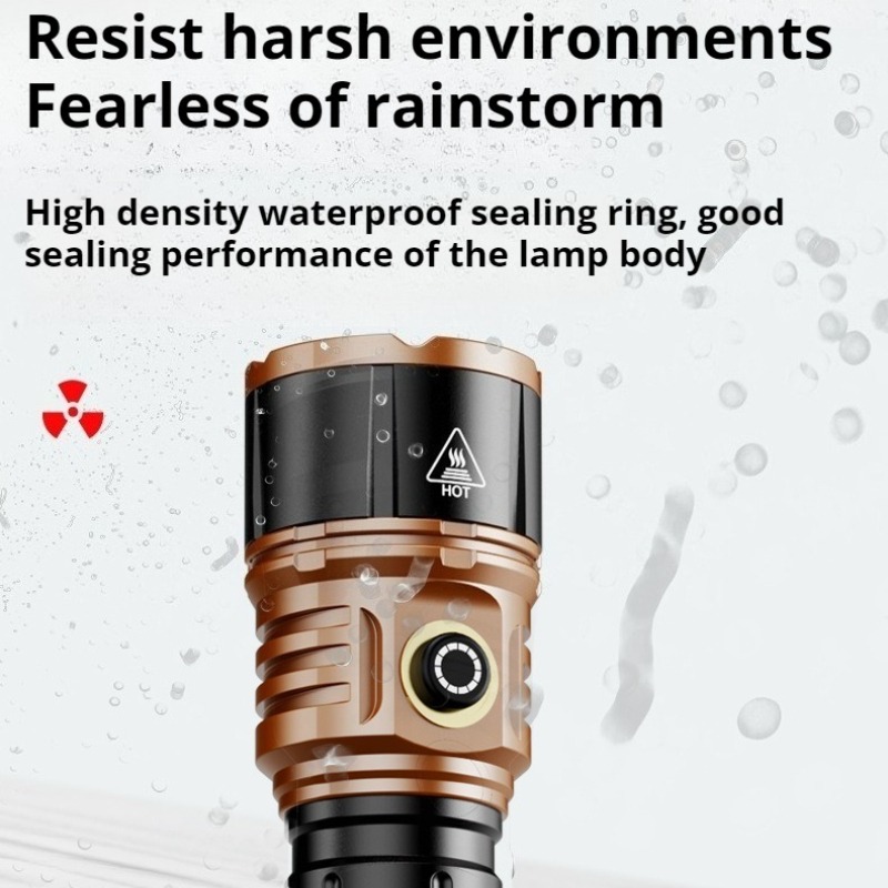 強力な光ハイパワー LED 懐中電灯タイプ C 充電防水アル - Outdoor Camping Lights のレビューと価格