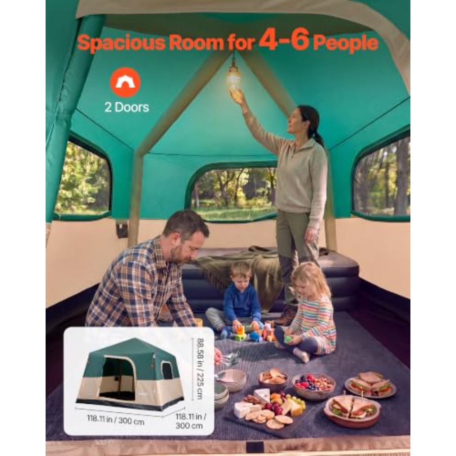 ファミリーアウトドアキャンプ・ハイキング用キャンプテント、T - Outdoor Camping On Youtube のレビューと価格