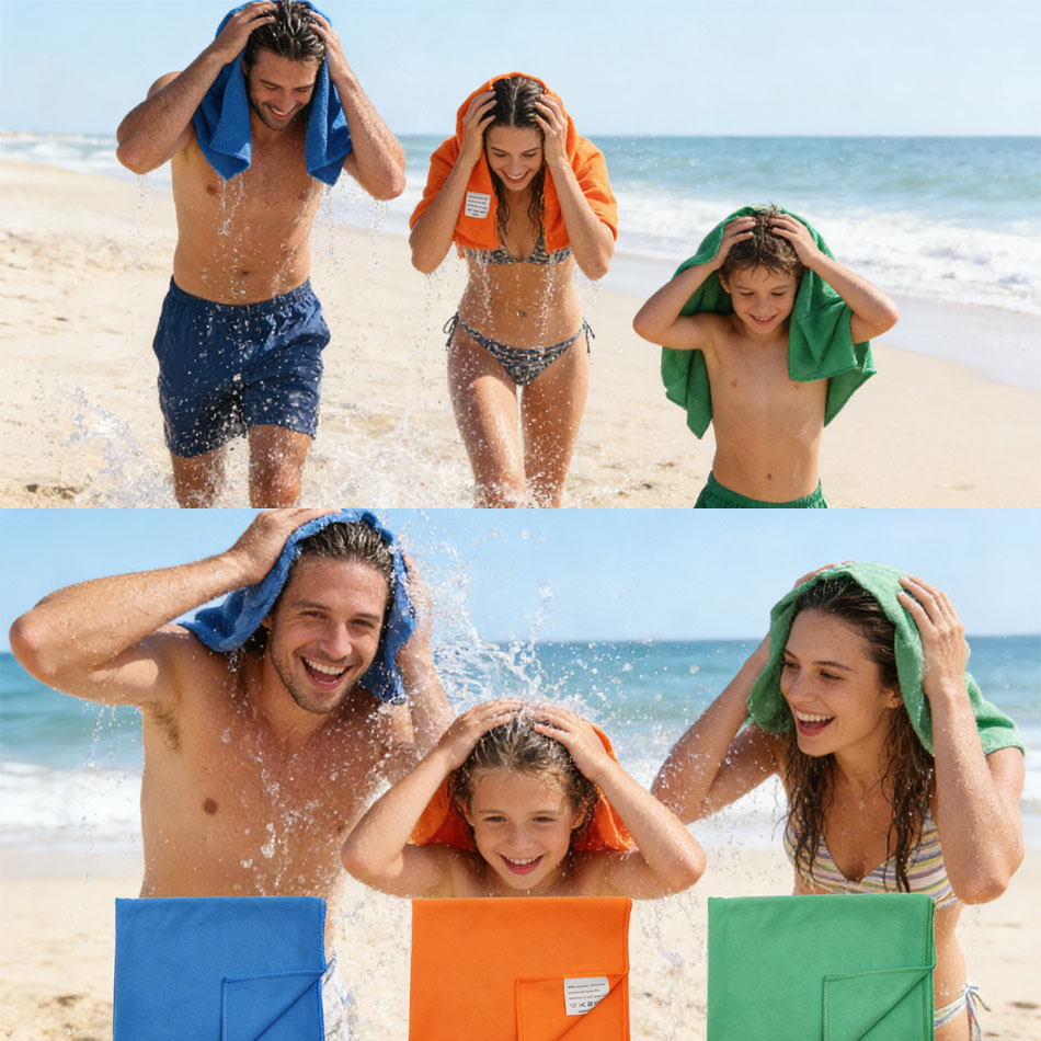1PC マイクロファイバービーチタオル速乾性軽量コンパクトソ - Camp Towel Microfiber のレビューと価格