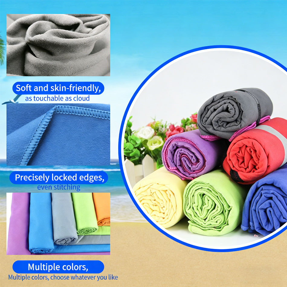 1PC マイクロファイバービーチタオル速乾性軽量コンパクトソ - Camp Towel Microfiber のレビューと価格