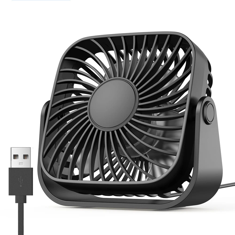 キャンプ用4インチUSBミニポータブルファン、3段階速度調整 - Outdoor Camping Ventilator のレビューと価格