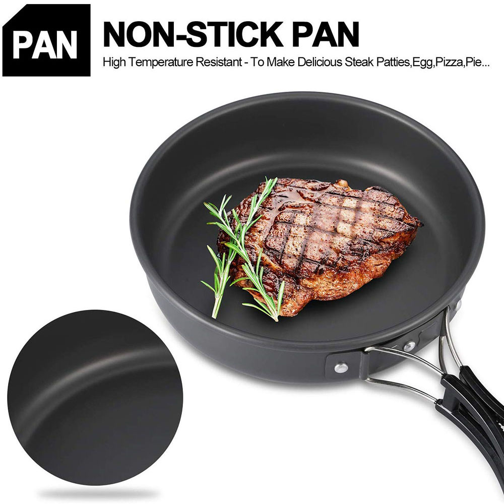 アルミ合金製のアウトドアキャンプ用調理器具セット、鍋にこびり - Outdoor Camping Cooking Equipment のレビューと価格