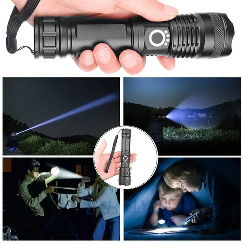 ハイパワー XHP70 LED 懐中電灯 USB-C 充電式 - Outdoor Camping Accessories のレビューと価格
